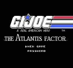 G.I. Joe: A Real American Hero - The Atlantis Factor Title Screen